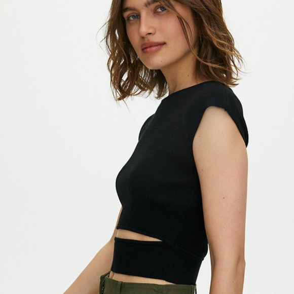 Aritzia Wilfred Free Cut-Out Knit Top - Picture 3 of 3